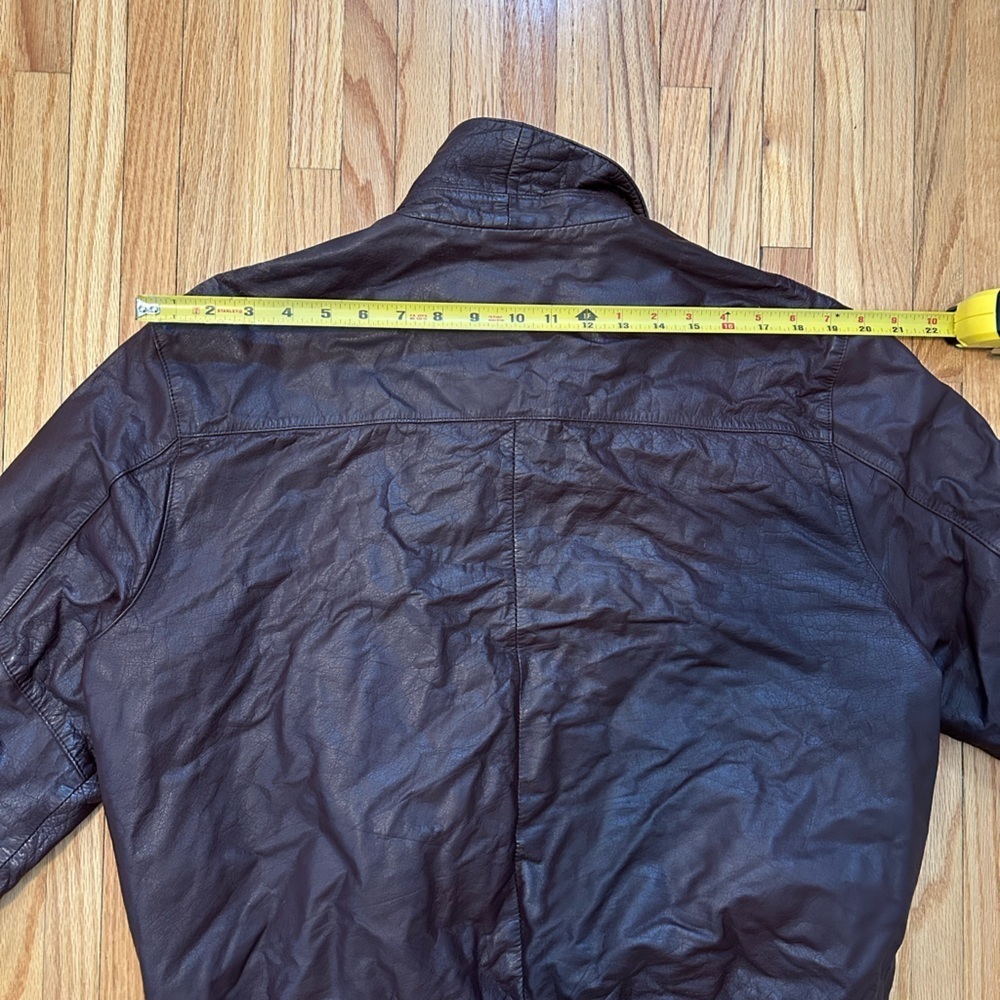Saddlery Vintage Leather Classic Brown Bomber Jacket - Picture 12 of 12